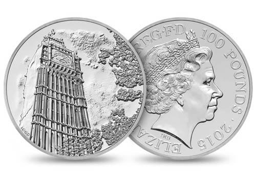Big Ben 2015 moneta da 100 sterline di valore nominale
